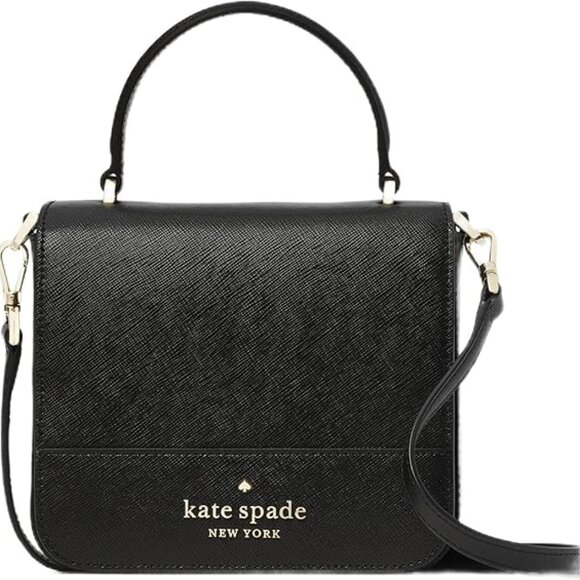 Kate Spade Staci Square Crossbody Black K7342 Saffiano Leather - Picture 3 of 7
